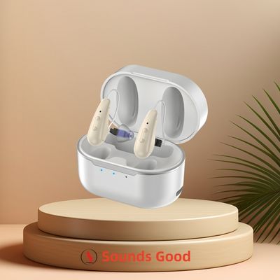 RIC OTC Hearing Aids 4 Programs 40dB Gain Digital Rechargeable Hearing Amplifier Clear Sound