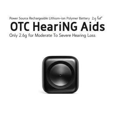 Power Source Rechargeable Lithium-ion Polymer Battery OTC Hearing Aids Only 2.6g for Moderate To Severe Hearing Loss
