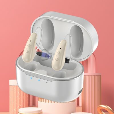 BTE CIC Rechargeable Hearing Aid Touch Induction Type Compact Hearing Device Designed for Wireless and Long Battery Life