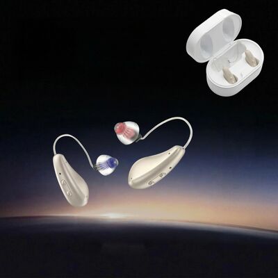 Touch Induction BTE OTC Hearing Aids 14 Hours Battery Life Digital Hearing Amplifier Easy Operation